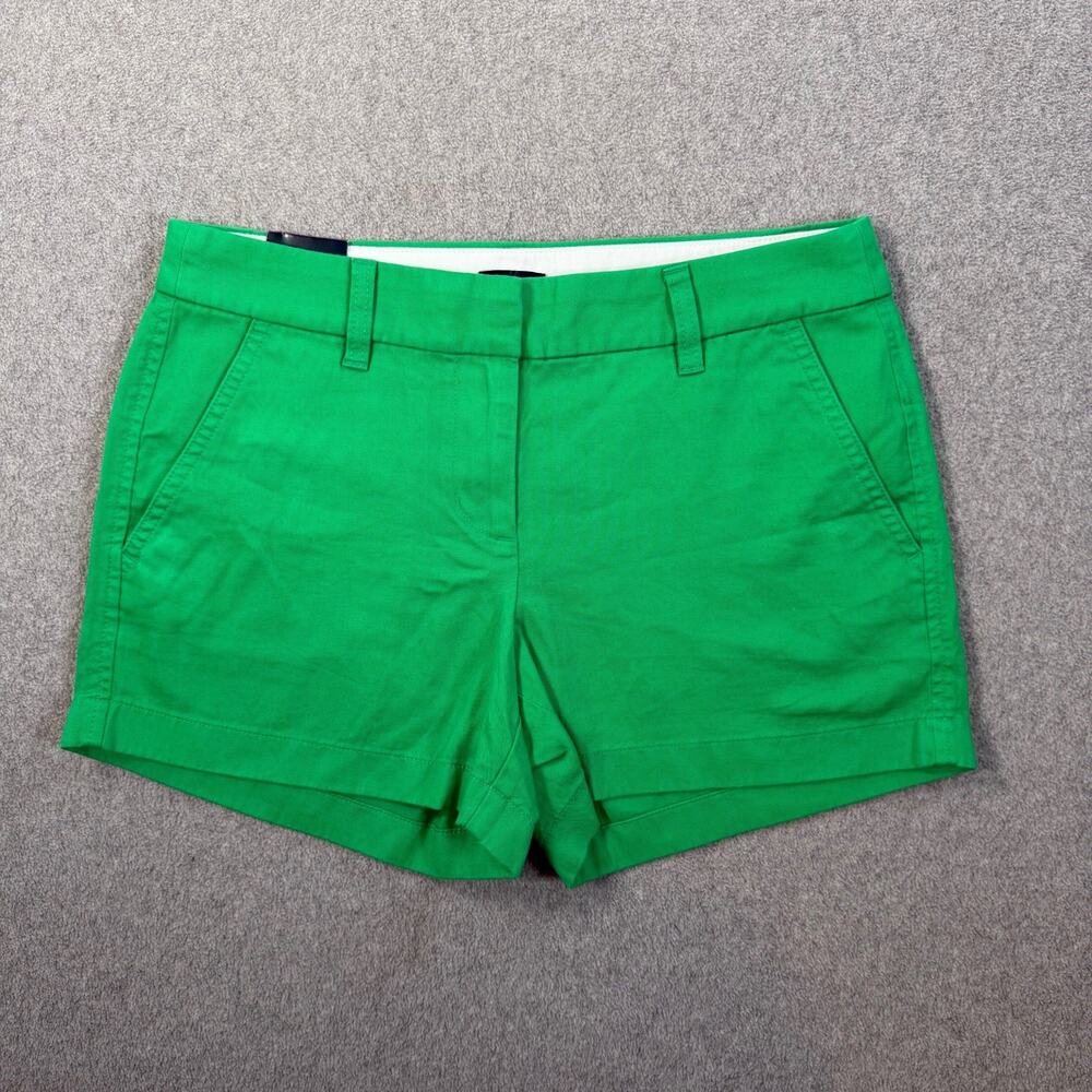 J.Crew Women's Size 2 Green Chino Shorts 3.5" Inseam Mid Rise New